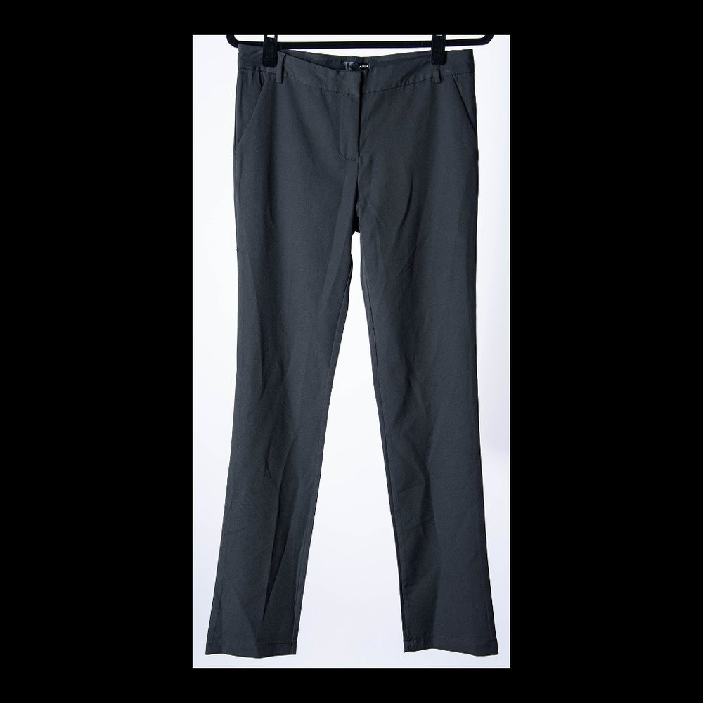 Aqua Womens Off-Black Lightweight Low-Rise Workwear Suit Pants Size M NWT